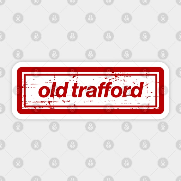 United Old Trafford Oasis Indie Music Manchester White Sticker by Butter Creative